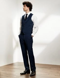 JAEGER Men's Waistcoats Pure Wool Twill Waistcoat