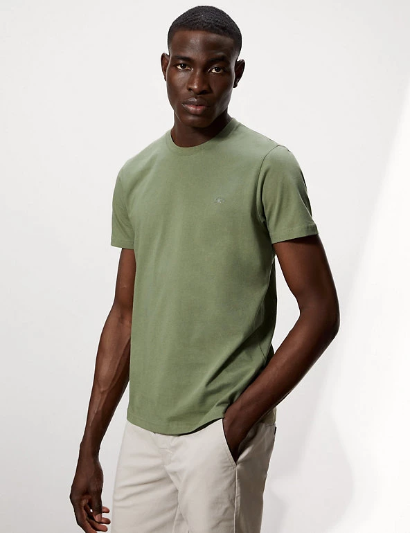 JAEGER Men's T-shirts Pure Cotton Crew Neck T-Shirt 39 JAEGER Men's T-shirts Pure Cotton Crew Neck T-Shirt - Image 37