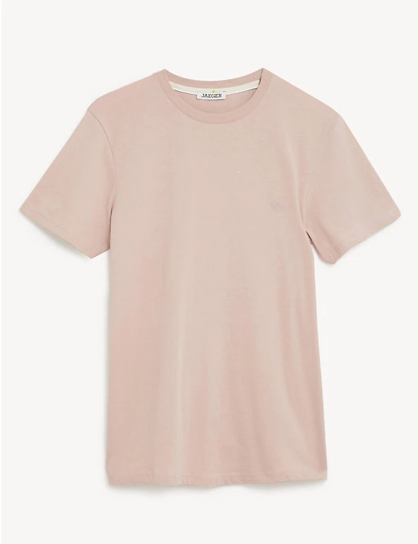 JAEGER Men's T-shirts Pure Cotton Crew Neck T-Shirt 22 JAEGER Men's T-shirts Pure Cotton Crew Neck T-Shirt - Image 20