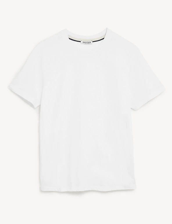 JAEGER Men's T-shirts Pure Cotton Crew Neck T-Shirt 4 JAEGER Men's T-shirts Pure Cotton Crew Neck T-Shirt - Image 2