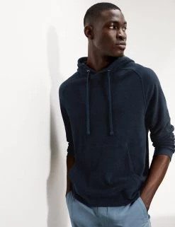 JAEGER Men's Hoodies & Sweatshirts Pure Cotton Terry Towelling Hoodie