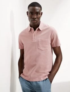 JAEGER Men's Polo Shirts Pure Cotton Pique Polo Shirt