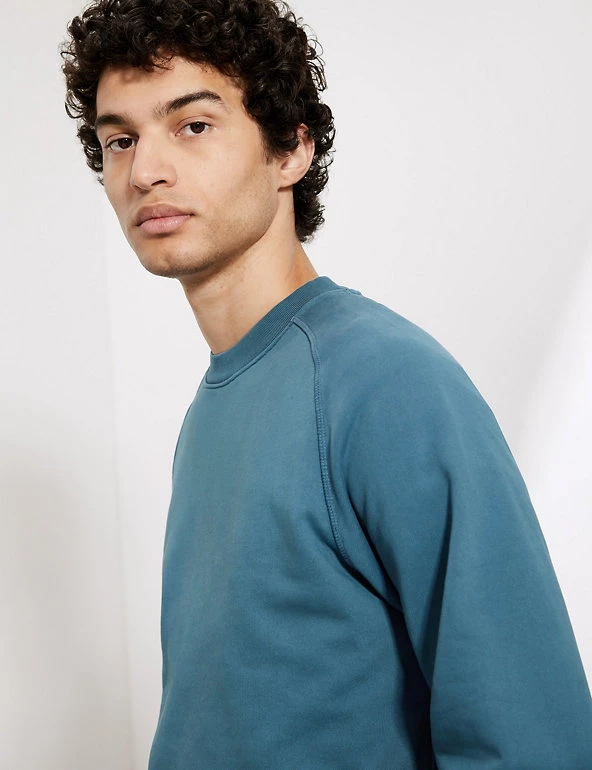 JAEGER Men's Jumpers Pure Cotton Jersey Loopback Sweater 6 JAEGER Men's Jumpers Pure Cotton Jersey Loopback Sweater - Image 4