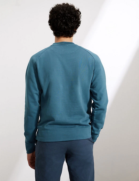 JAEGER Men's Jumpers Pure Cotton Jersey Loopback Sweater 7 JAEGER Men's Jumpers Pure Cotton Jersey Loopback Sweater - Image 5