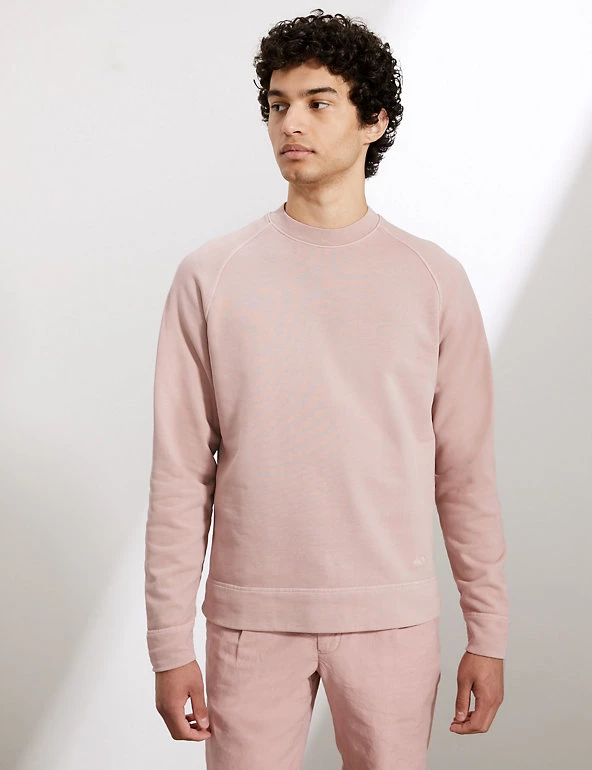 JAEGER Men's Jumpers Pure Cotton Jersey Loopback Sweater 11 JAEGER Men's Jumpers Pure Cotton Jersey Loopback Sweater - Image 9