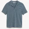 JAEGER Men's Polo Shirts Cotton Rich Striped Polo Shirt With Linen -Popular Znas Store SD 10 T62 3832C FM X EC 90